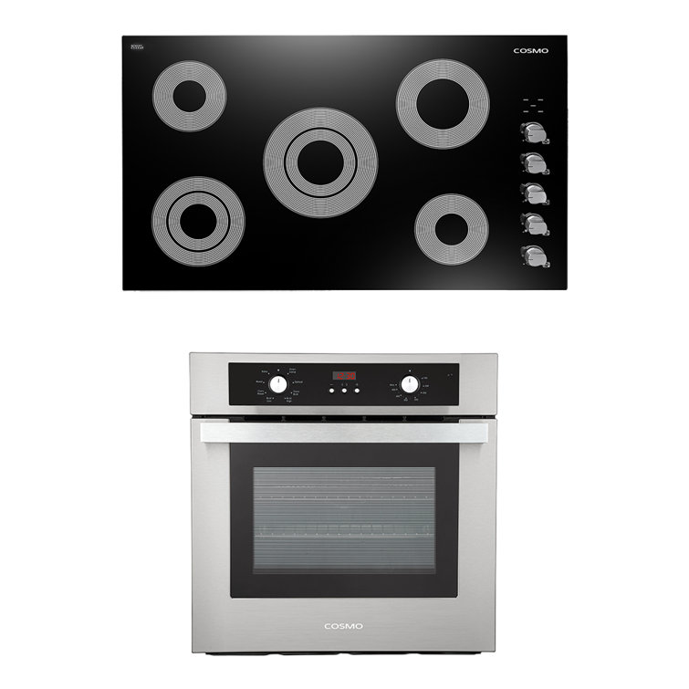 Cosmo 2 Piece Kitchen Appliance Package with 36'' Electric Cooktop